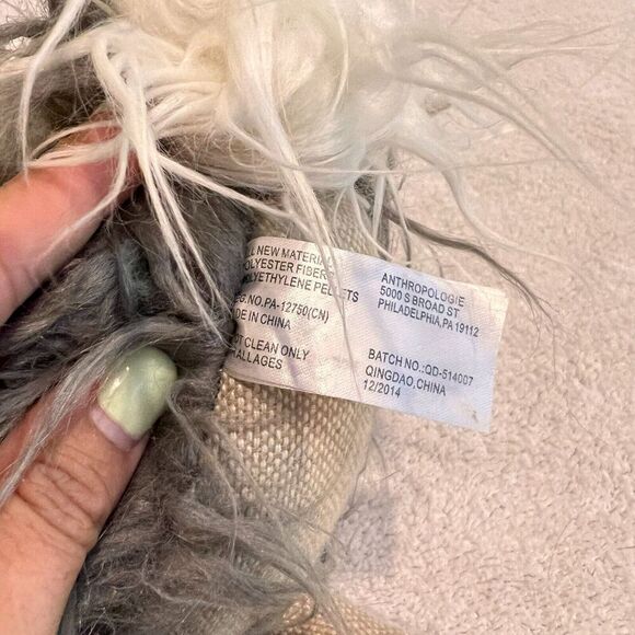 Anthropologie Furry Ostrich Bird Pink Olivia Stuffed Animal Toy 18" Plush - Picture 7 of 12